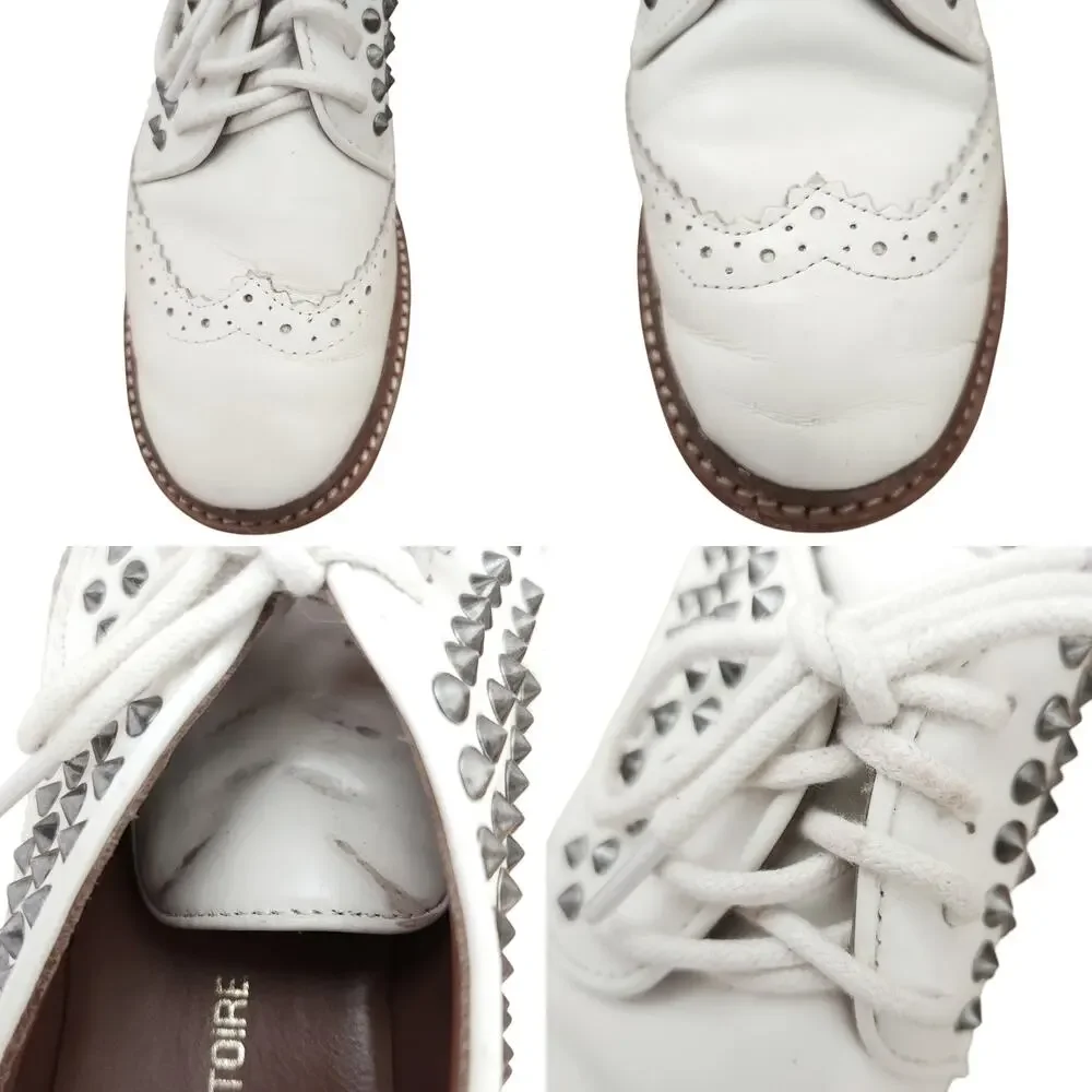 POUR LA VICTOIRE Mayah lace up oxfords wingtips white leather brogues shoes 7.5